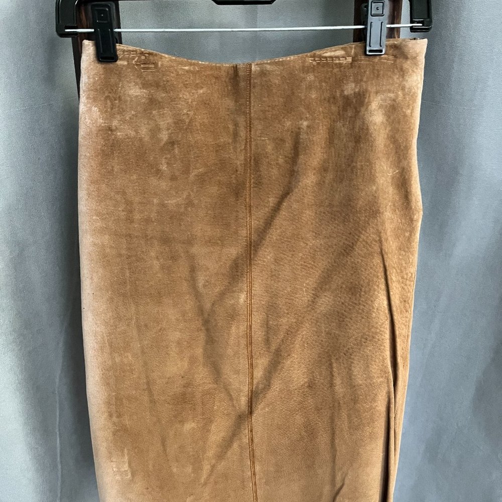 Vintage Tan Suede Knee length skirt (90s)